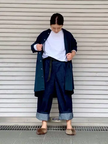 저널 스탠다드 랙스 포플린 스탠드 튜닉 그린