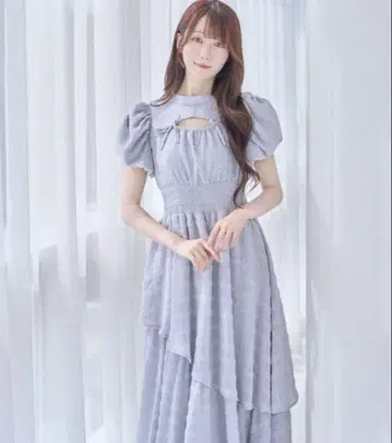 로즈뮤즈 자카드 체크 드레스