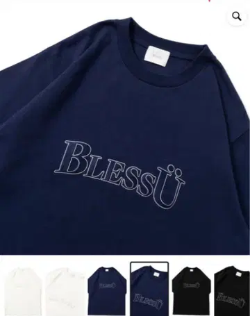 BLESSU 티셔츠 네이비 L 사이즈