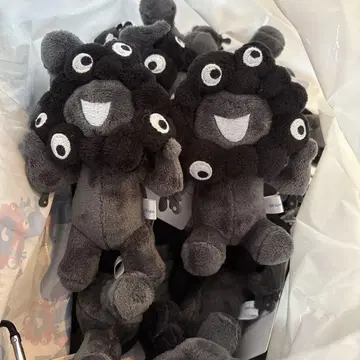 미야쿠미야쿠 봉제 인형 블랙 앉은 자세와 서 있는 자세 세트