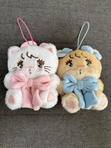 mikko characters 안아주는 리본 마스코트 2종 세트