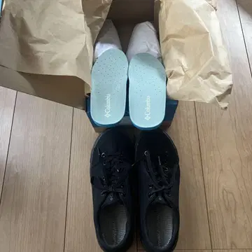 컬럼비아 호손 레인 슈즈 로우 컷 블랙 24cm