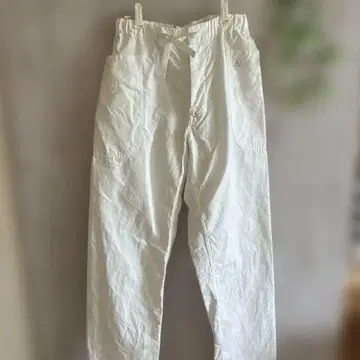 새상품급 오치바루 화이트 치노 팬츠 허리밴딩