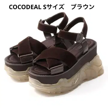 COCODEAL 클리어 솔 스포츠 샌들 브라운 S 사이즈