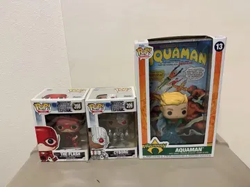Funko Pop! 아쿠아맨 플래시 사이보그 3개 세트
