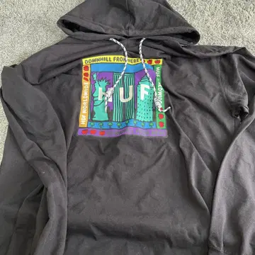 HUF 블랙 후드티 M 사이즈