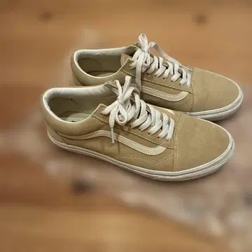 Vans 베이지 스웨이드 로우 컷 신발