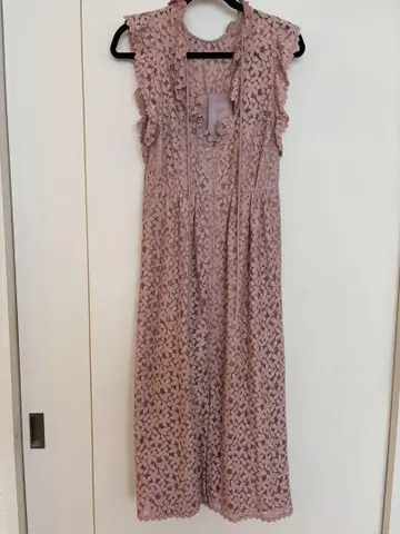 kate spade 핑크 레이스 슬리브리스 원피스