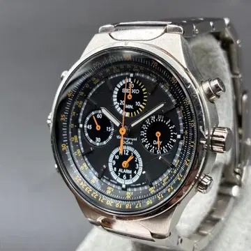 SEIKO 세이코 파이롯트 크로노 알람 이너 베젤 4안 크로노
