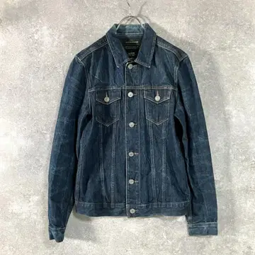 ALLSAINTS 데님 자켓 인디고 블루 데님 자켓 미들 기장