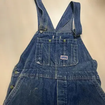 오버롤 데님 블루 계열 데미지 있음 BIGSMITH