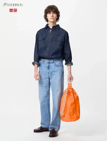 유니클로 JW ANDERSON 스트레이트 청바지 63 BLUE 28