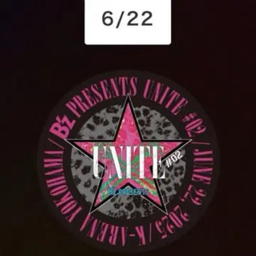 B'z UNITE #02 회장 한정판 스티커 6/22 맥시멈 더 호르몬