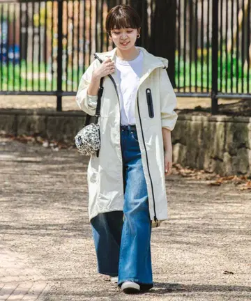 kiU 여성용 레인 지퍼 업 레인코트