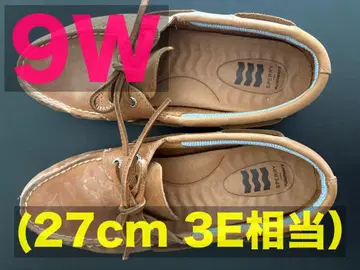 SPERRY TOPSIDER 브라운 데크 슈즈 9W 27cm 와이드