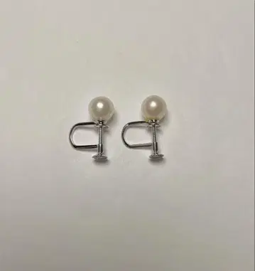 펄 실버 귀찌 7.5mm