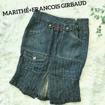 MARITHE+FRANCOIS GIRBAUD 데님 스커트 미디 길이 S