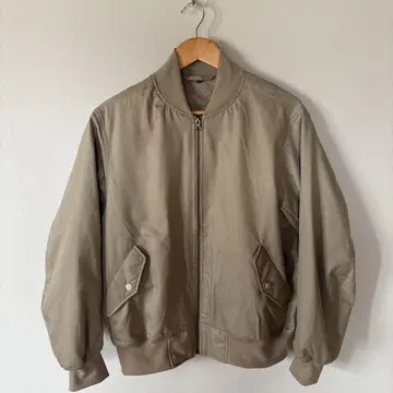 베이지 MA-1 플라이트 자켓 새상품급 밀리터리 심플 MUJI M/S