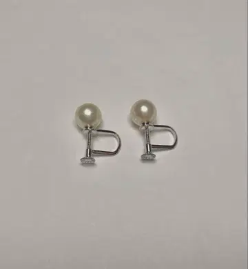 펄 실버 귀찌 8.0mm