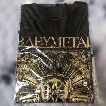 BABYMETAL 티셔츠 2XL 블랙 골드 컬러 디자인