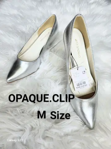 미사용 새상품 OPAQUE.CLIP 실버 스틸레토 M 사이즈
