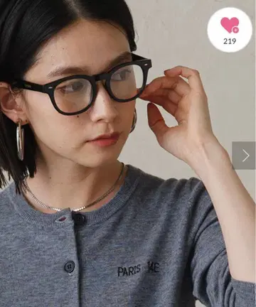 GALENA 블랙 라운드형 안경 케이스 포함