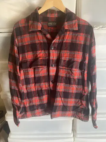 PENDLETON 레드와 블랙 플란넬 셔츠