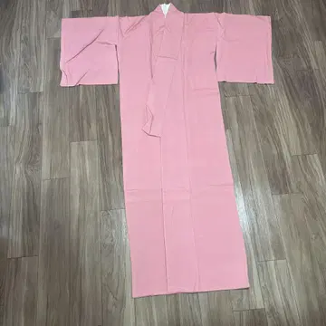 기모노 크레이프 원단 미사용 이로무지 더스티 핑크 순수 실크