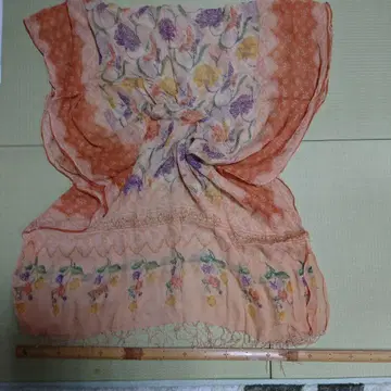 꽃무늬 자수 스톨, 실크, 인도네시아 자바 사라사