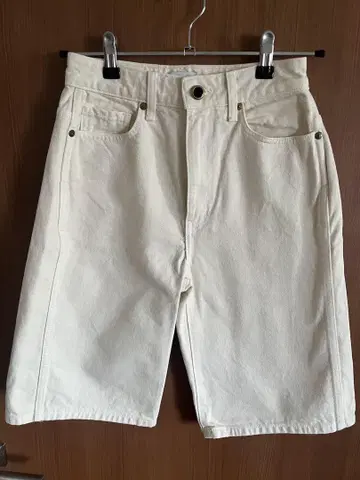 화이트 데님 하프 팬츠 KHAITE 카이토 데님 25