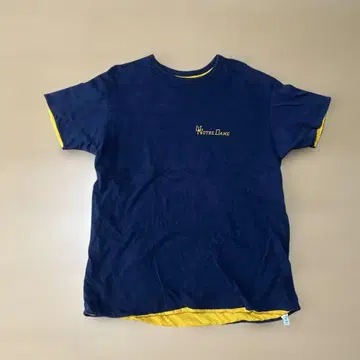 80s USA제 챔피온 올드 리버서블 T 트리코 네이비 X 노랑 XL