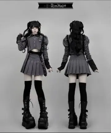디무모어 Dimmoire Gothic 학원 SETUP 그레이 M 사이즈