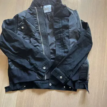 sacai 사카이 이소재 블루종 블랙 데님 나일론 도킹
