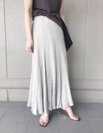 플라주 린넨 거즈 스커트 36 베이지