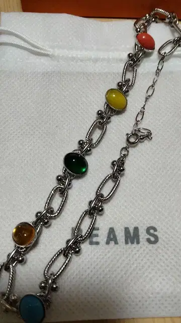 미사용 새상품 BEAMS 5 스톤 초커 목걸이 완판 세금 포함 8250엔