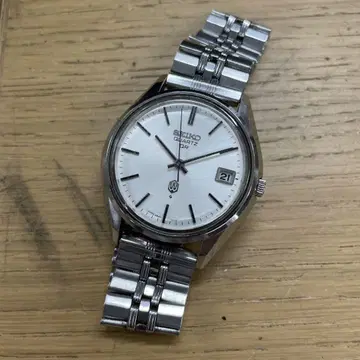 정크 SEIKO QR 3862-7020 쿼츠 실버 다이얼