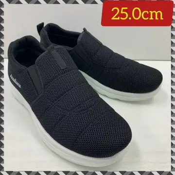 25.0cm 새상품 남성용 메쉬 통기성 우수 슬립온 블랙