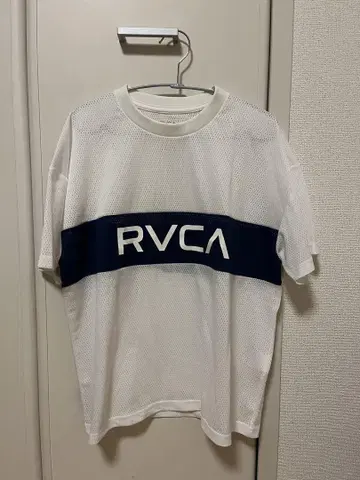 RVCA 메쉬 티셔츠 화이트/네이비 XS