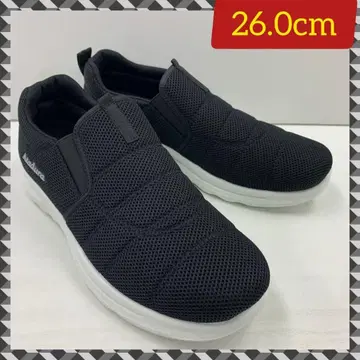 26.0cm 새상품 남성용 메쉬 통기성 우수 슬립온 블랙