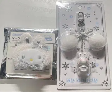 산리오 스노우 토끼 마이멜로디 키링 헤어 클립