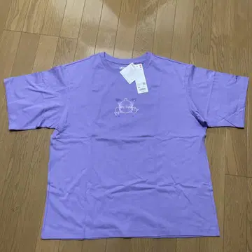 유니클로 스컬 팬더 반팔 티셔츠 POPMART 2XL 퍼플 UT
