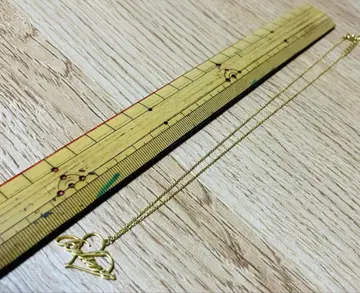 하트 모양 펜던트 목걸이 골드 컬러 약 40cm
