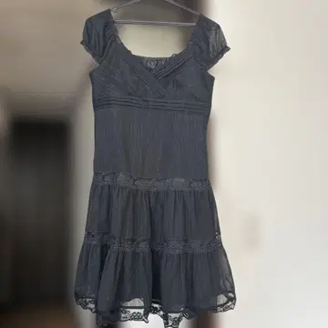 새상품급 블랙 레이스 원피스 38 여름 발표회 결혼식 파티