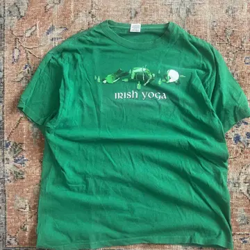 00's IRISH YOGA 그린 컬러 티셔츠 XL