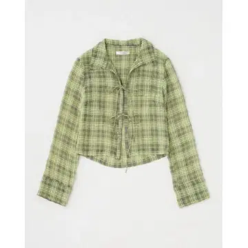 moussy 마우지 FRONT TIED CHECK 셔츠