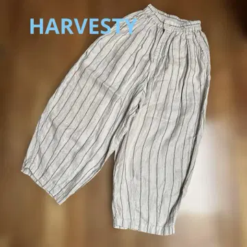 HARVESTY 스트라이프 와이드 팬츠 M