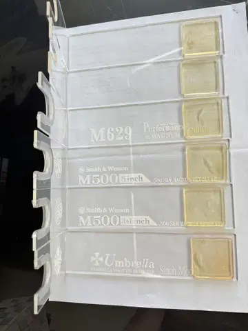 6개의 투명 아크릴 스탠드 세트, 에어 건