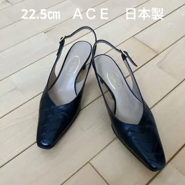 ACE 블랙 스틸레토 백 스트랩 샌들