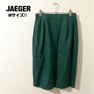 예거 타이트 스커트 그린 그린 M 레이온 린넨 여성용 예쁜