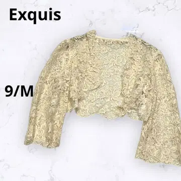 *Exky* 볼레로 가디건 7부 소매 레이스 드레스 포멀 크림